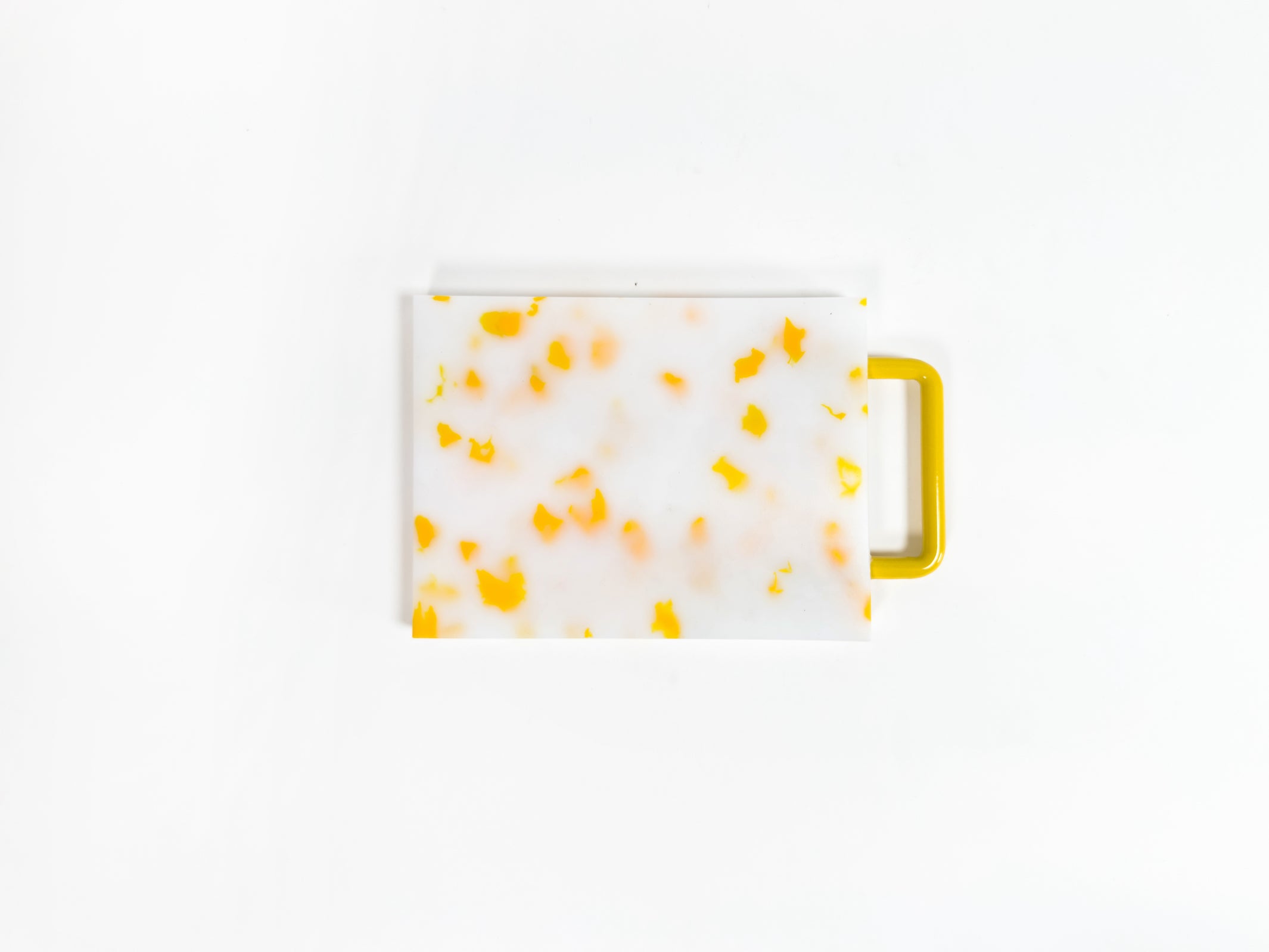 F&M - Cutting Board with Handle - Small - Yellow/White