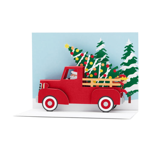 Pop-Up Holiday Card - Santa's Truck - Set of 8