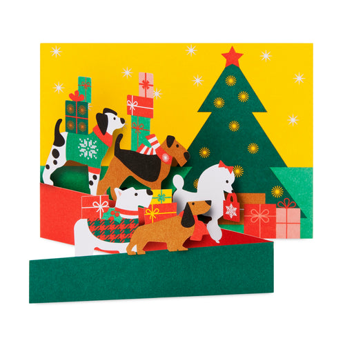 Pop-Up Holiday Card - Dogs on Parade - Set of 8