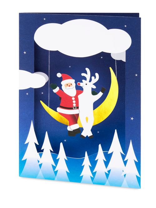Pop-Up Holiday Card - Santa's Buddy - Set of 8