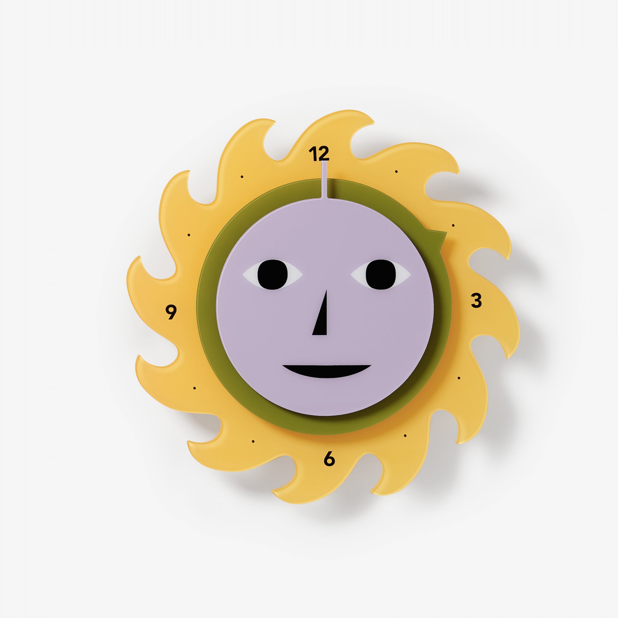 Everybody Clock - Yellow/Green/Purple