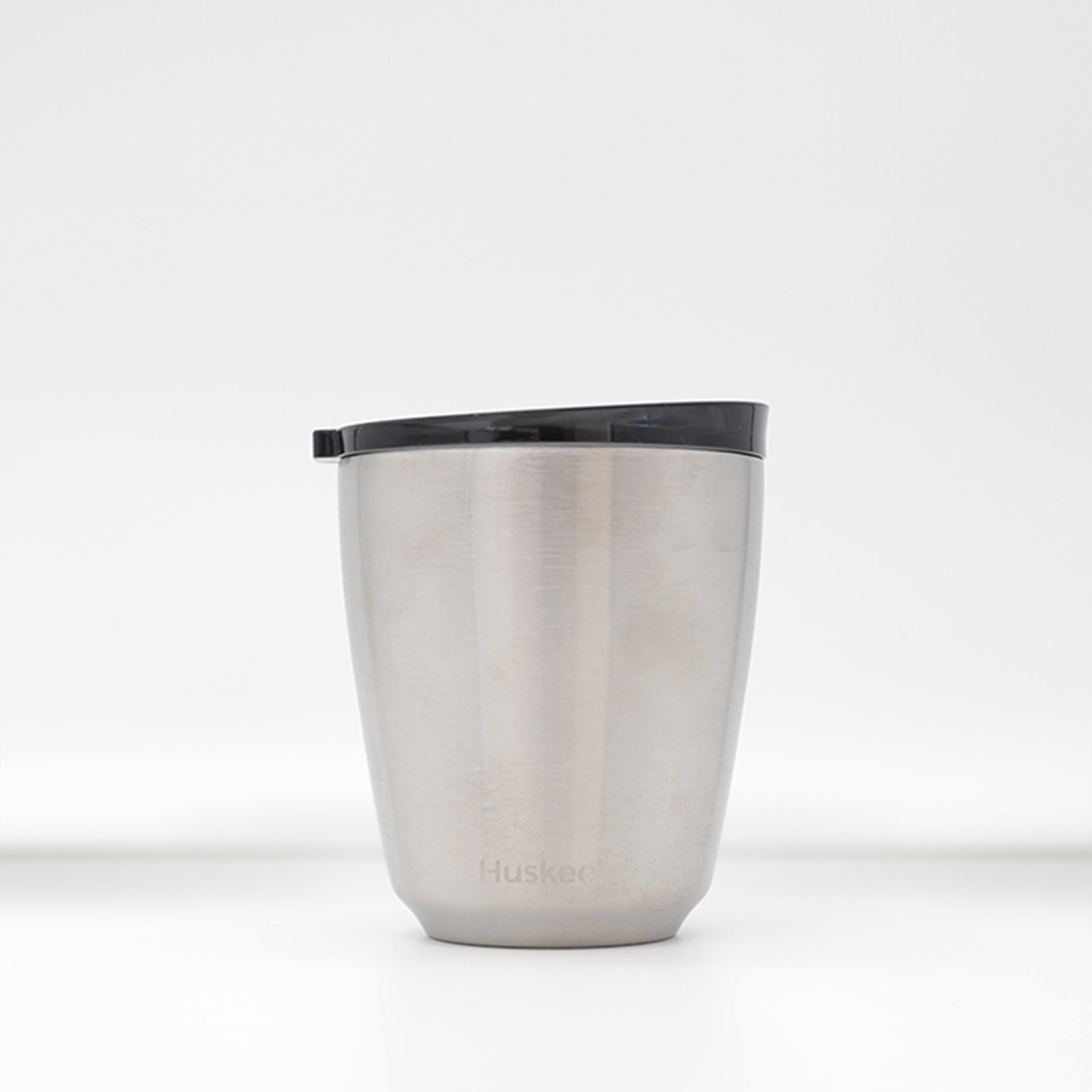 HuskeeSteel & Stopper Lid - 8oz/24cl - Brushed Steel