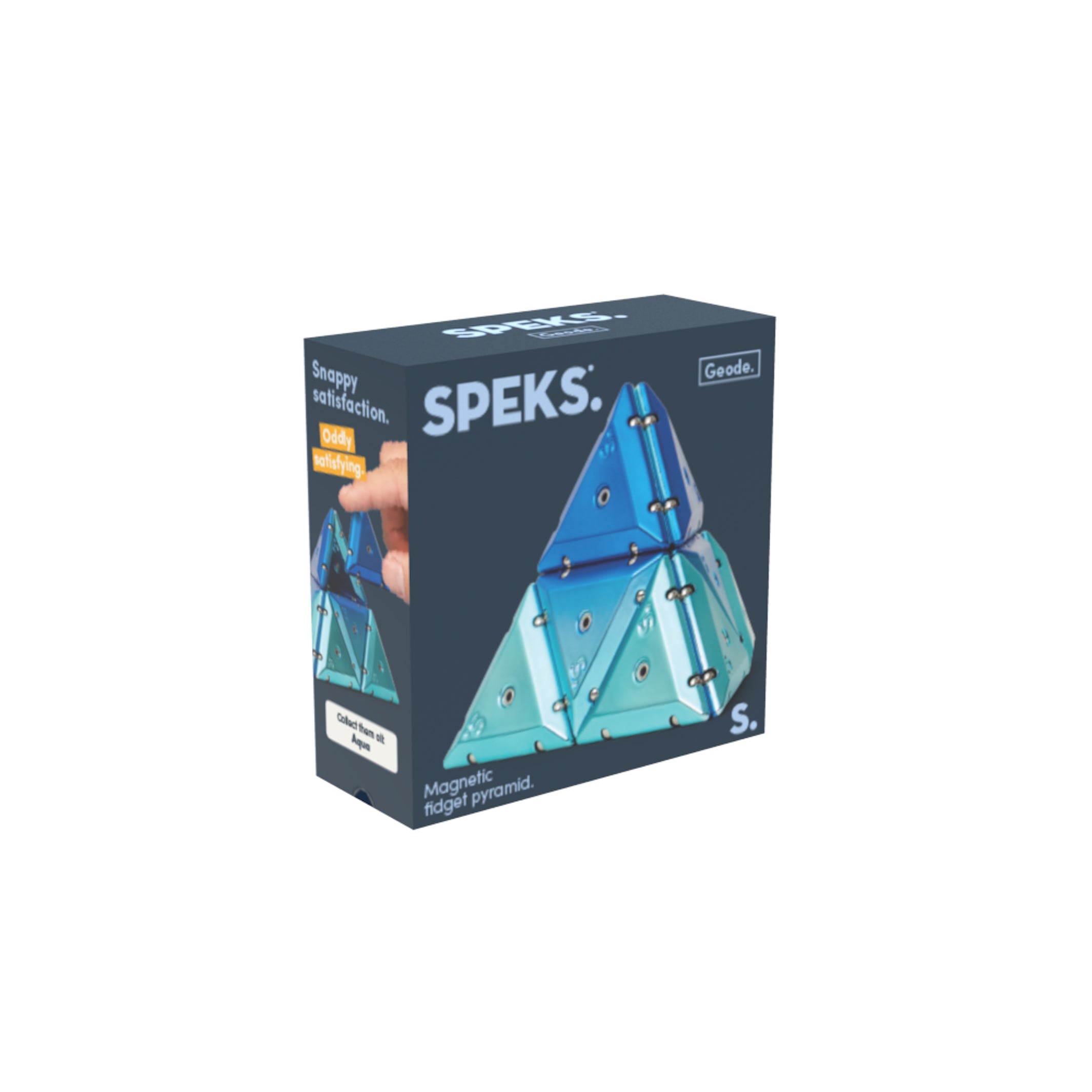 Geode Pyramid - Magnetic Fidget Sphere - Chrome Cosmos