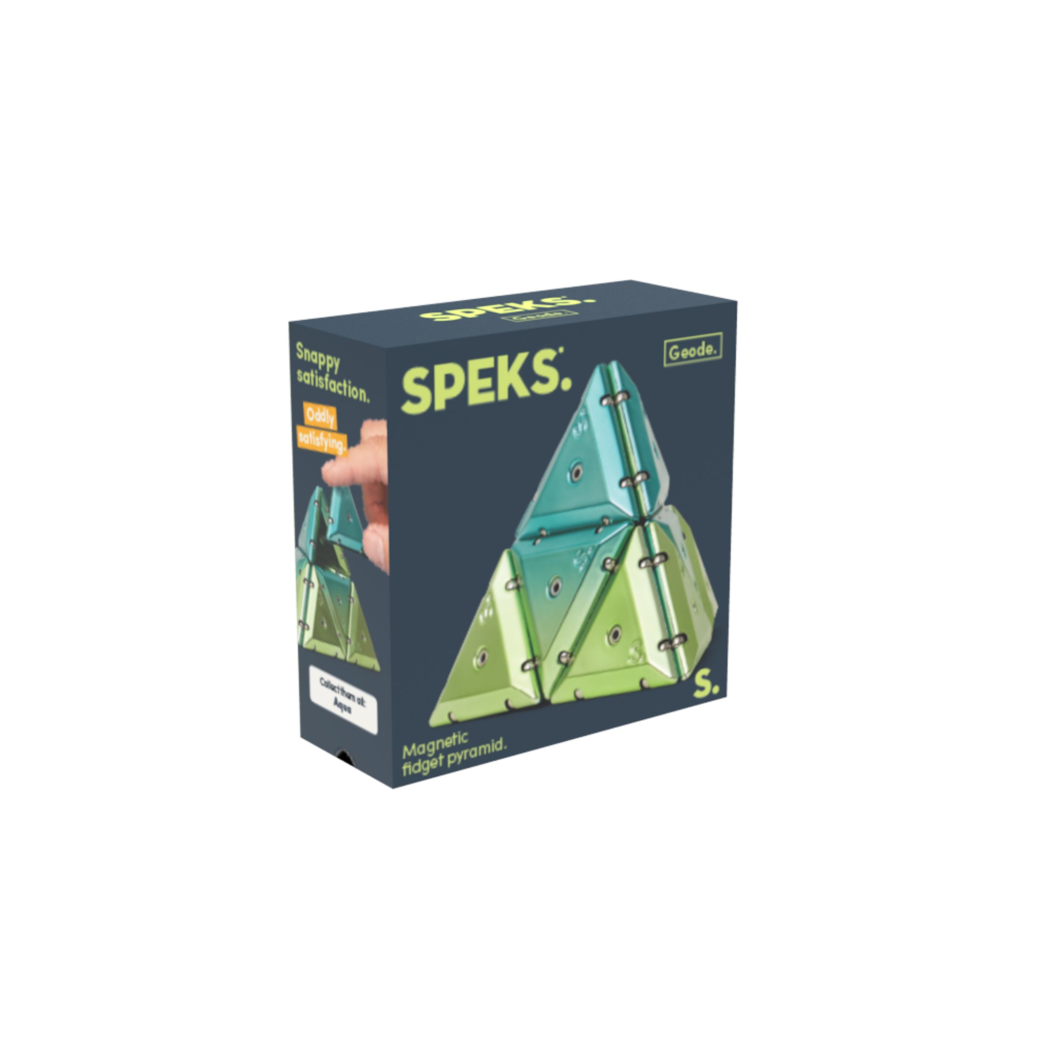 Geode Pyramid - Magnetic Fidget Sphere - Chrome Gamma