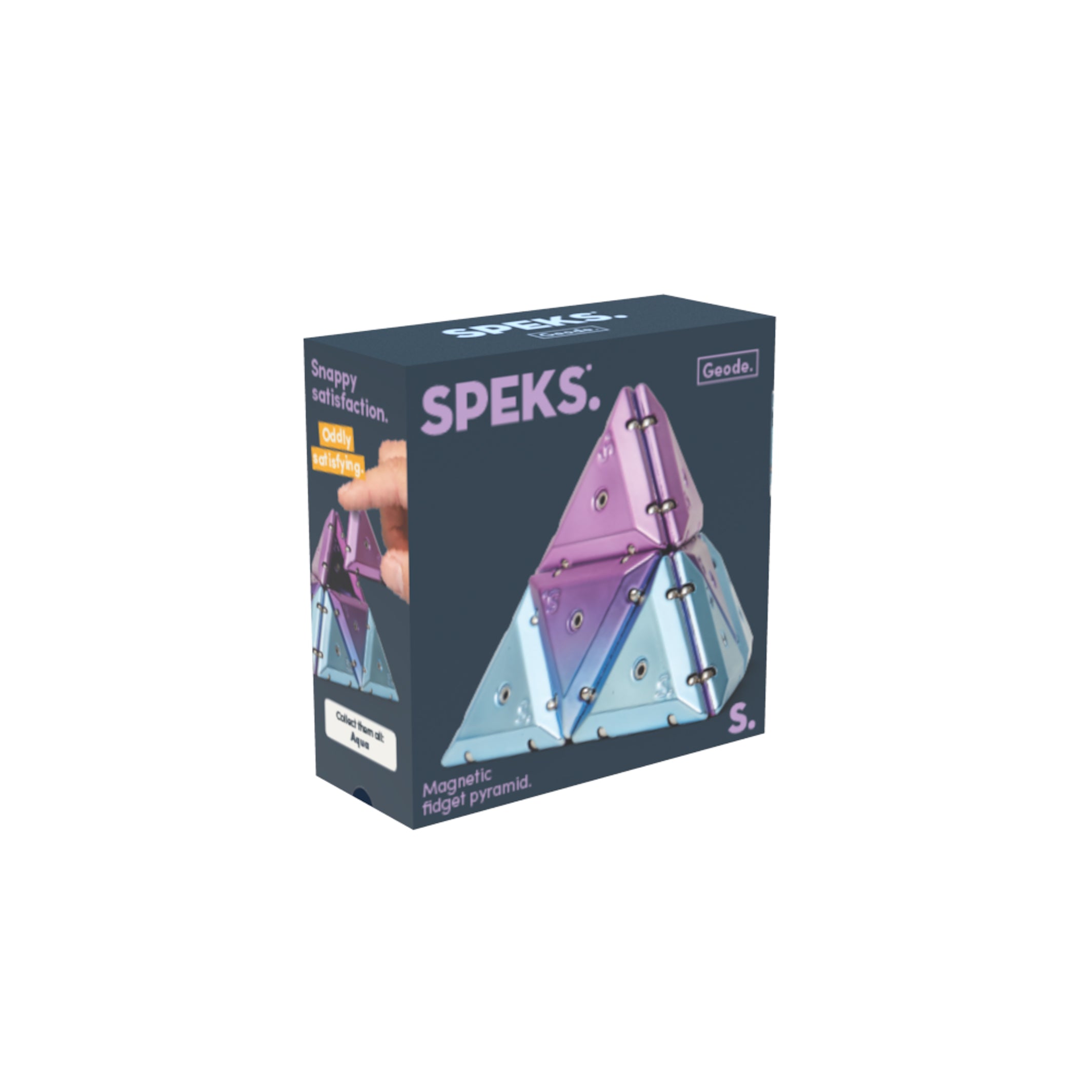 Geode Pyramid - Magnetic Fidget Sphere - Chrome Nova