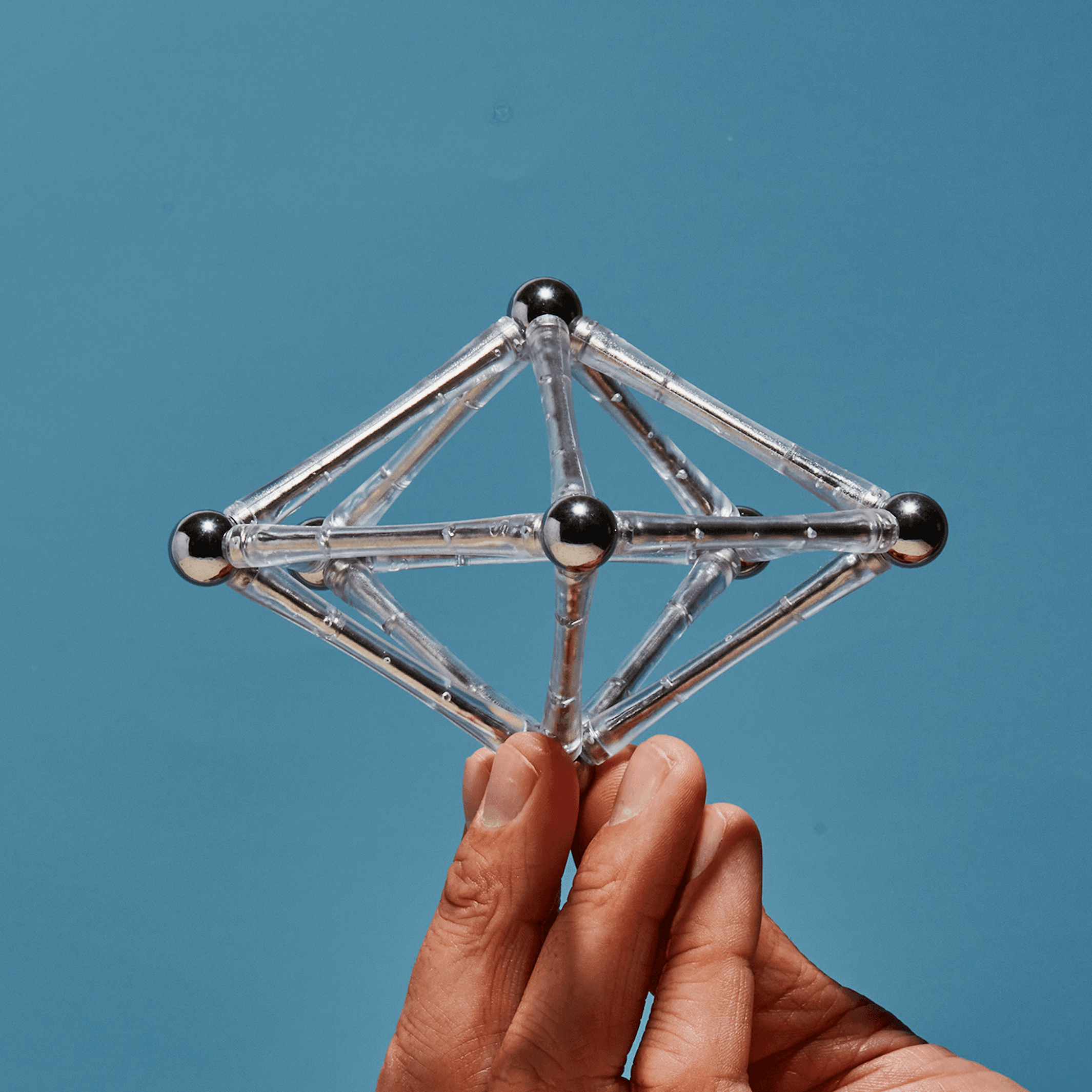 Spokes - Magnetic Bar Building Set - Original Nickel