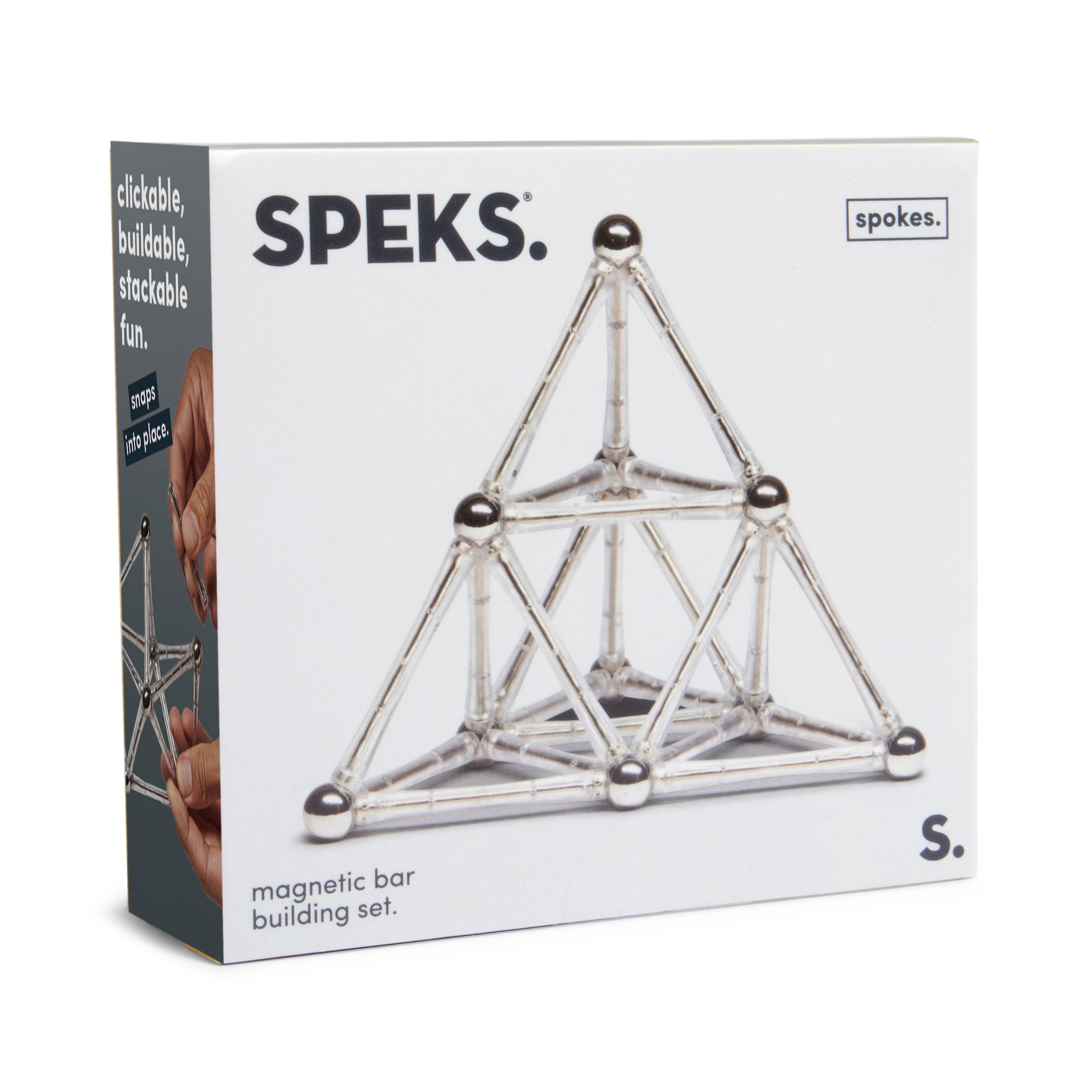 Spokes - Magnetic Bar Building Set - Original Nickel
