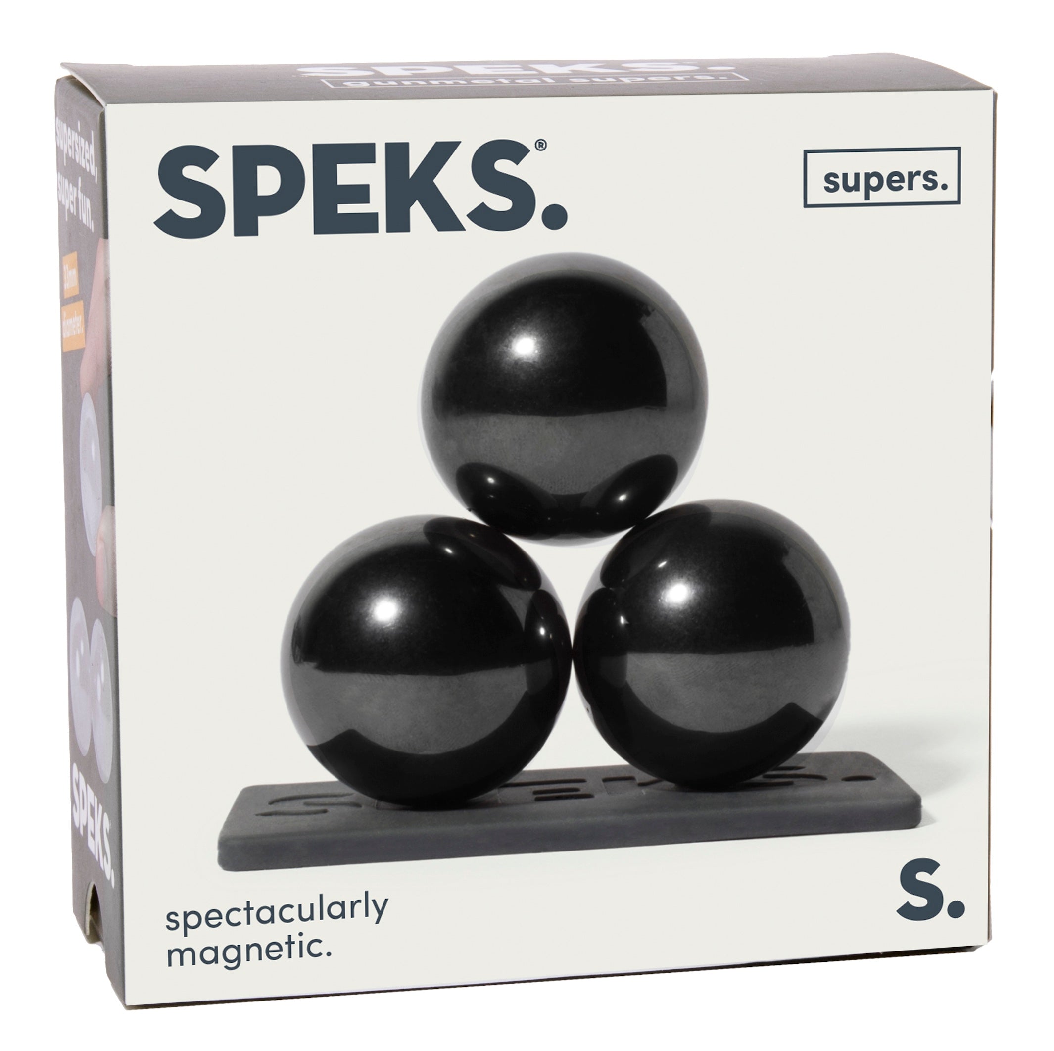 Supers - Set of 3 Giant Magnet Balls - Gunmetal