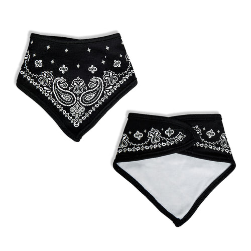 Bandanna Bibs - Set of 3 - Black-Grey-White