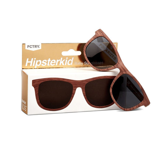 Hipsterkid Golds Baby Sunglasses - Wood (0-2 years)