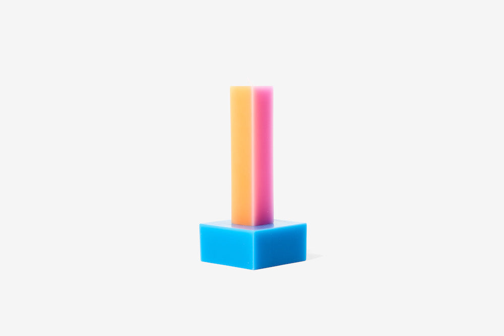 Pillar Candle - Happiness 2 - Orange/Pink