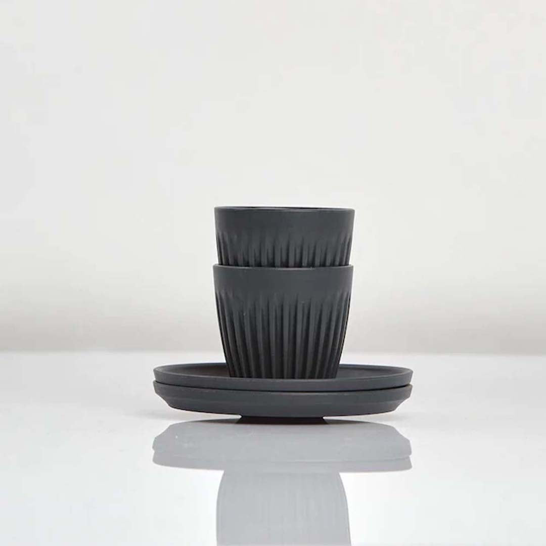 HuskeeCup Espresso Set (2) - 3oz/9cl - Charcoal