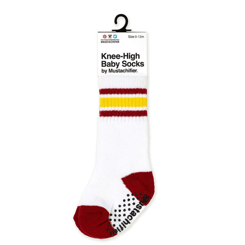 Knee-High Baby Socks - Athletic Red