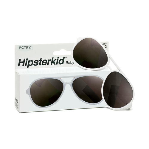 Hipsterkid Classics Aviator Kids Glasses - White (3-6 years)