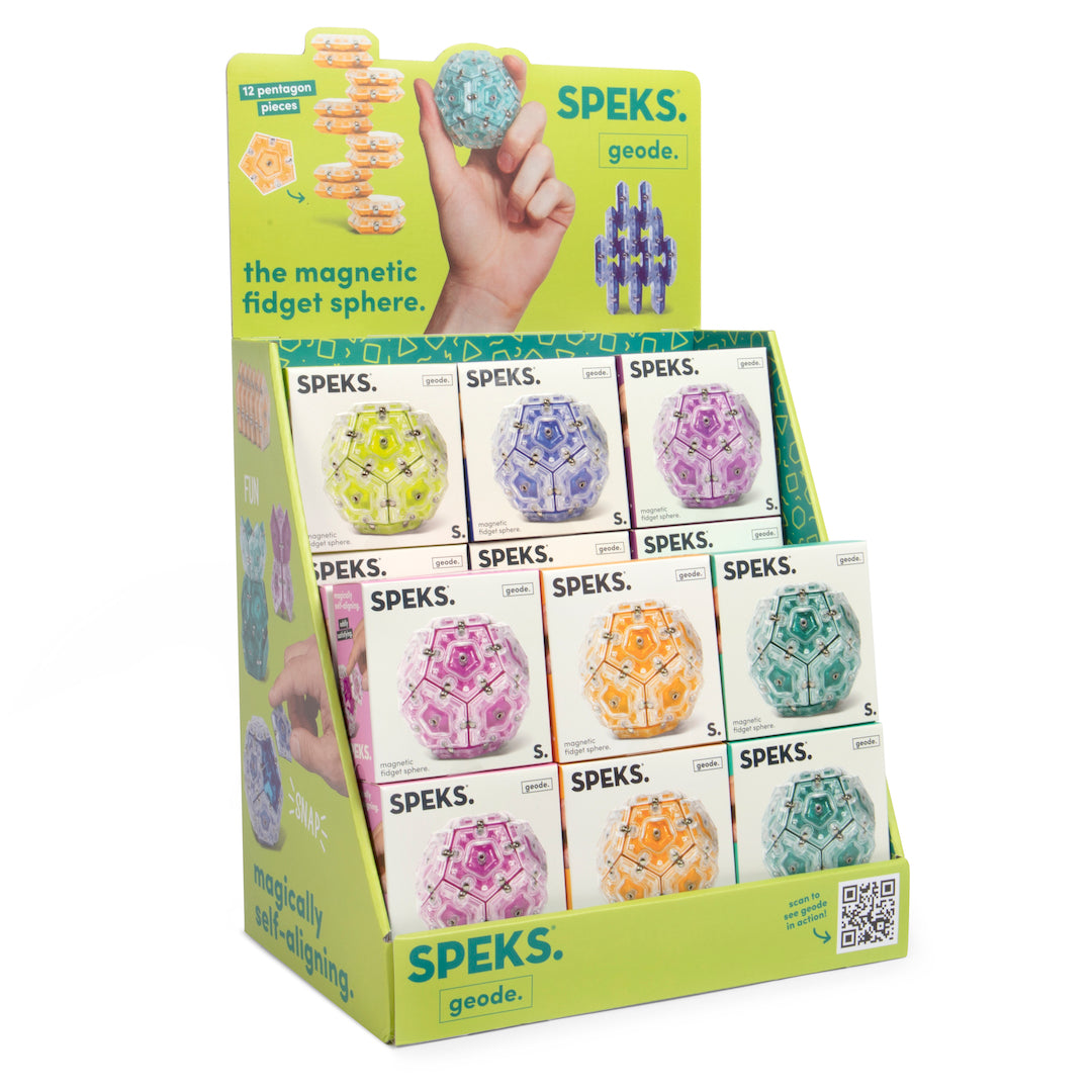 Geode Magnetic Fidget Sphere - Assorted Case Pack