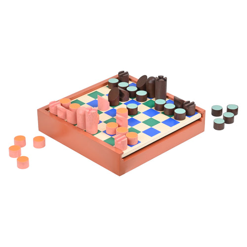Blue Ribbon Toys - Double Sided Chess Checker - Mixed Colors