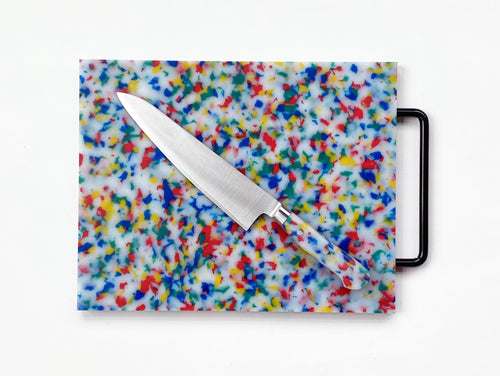 F&M - Cutting Board with Handle - Large - Multi Confetti