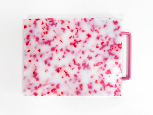 F&M - Cutting Board with Handle - Large - Pink/white