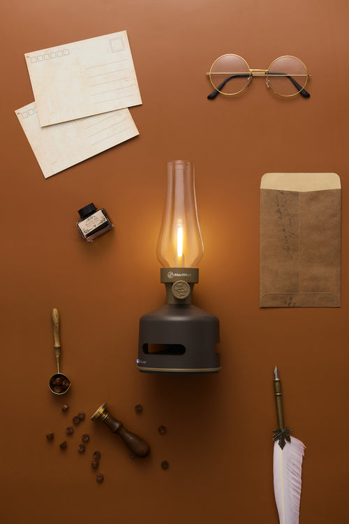 LED Lantern with Bluetooth Speaker - Urban Sports - Brown