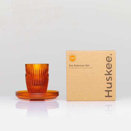 HuskeeRenew Espresso Set (2) - 3oz/9cl - Amber