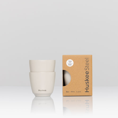 Huskeesteel Espresso Set (2) - 3oz/9cl - Cream