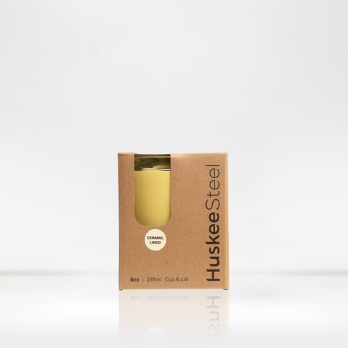 HuskeeSteel & Stopper Lid - 8oz/24cl - Lemon Zest