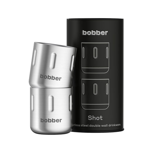 Shot Set of 2 - 3.4oz/100ml - Steel - Matte