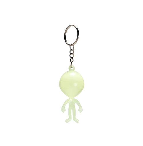 Glow In The Dark Keychain - Alien - Yellow