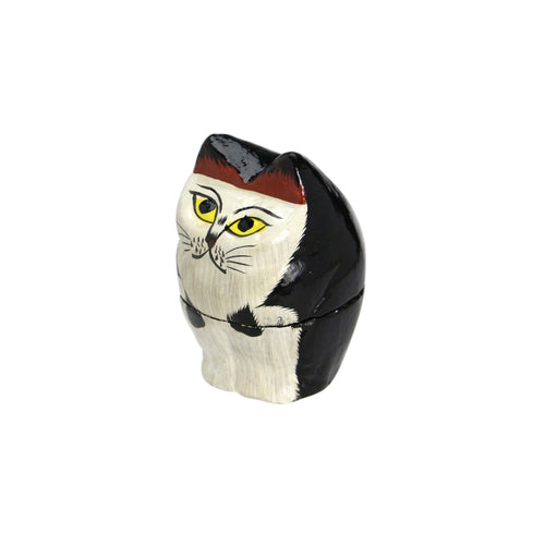 Papier Mache Standing Cat - Black
