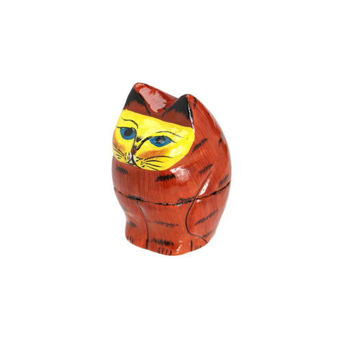 Papier Mache Standing Cat - Brown