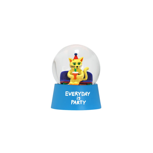 Snow Globe - Everyday Is Party - Cat Yellow