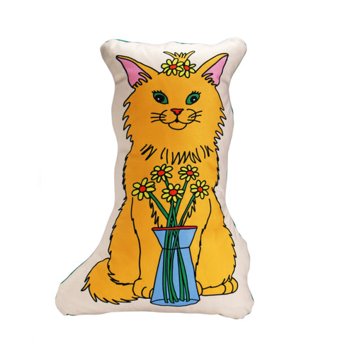 The Enjoy C&D Club Cushion - Cat - Blue