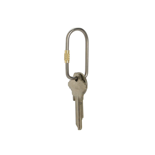 Titanium Screw Lock Keyring - D-Shape