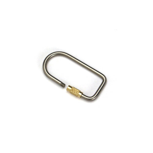 Titanium Screw Lock Keyring - D-Shape