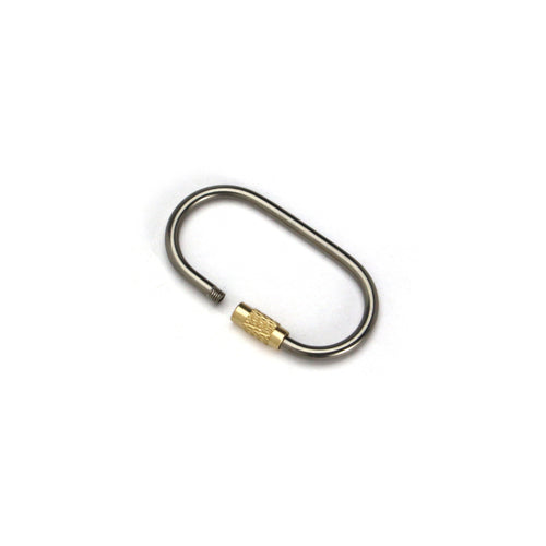 Titanium Screw Lock Keyring - Oval