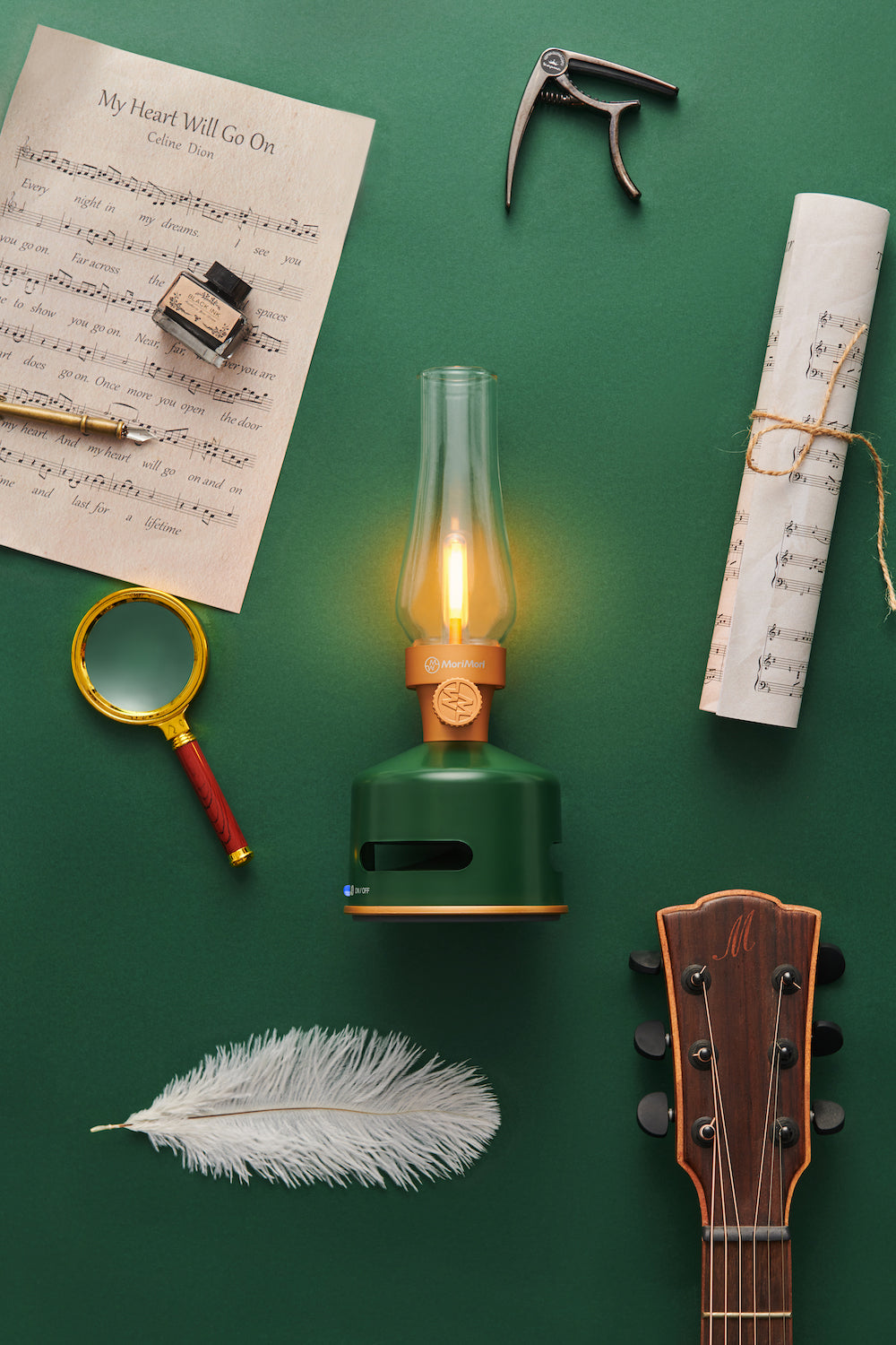 LED Lantern with Bluetooth Speaker - Original Green - Green