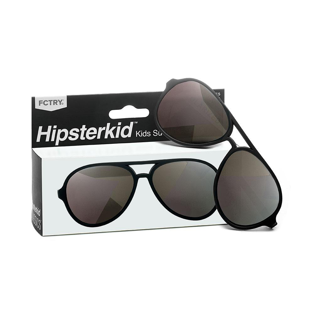 Hipsterkid Classics Aviator Kids Glasses - Black (3-6 years)