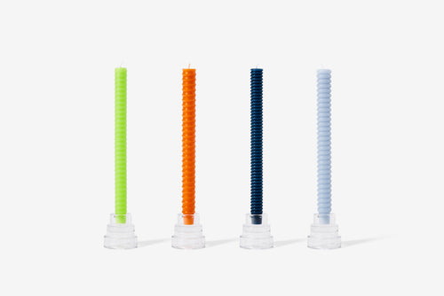 Dusen Dusen Taper Candles - Multi Color - Set of 4