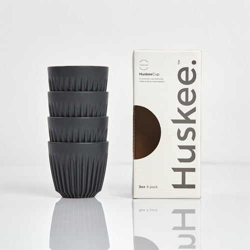 HuskeeCup Espresso - 3oz/9cl - 4 Pack  - Charcoal