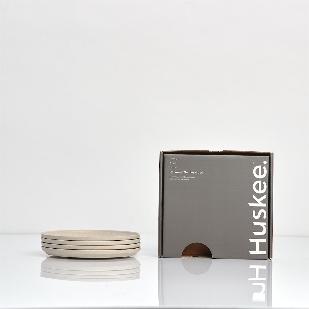 HuskeeCup - Universal Saucer - 4 Pack - Natural