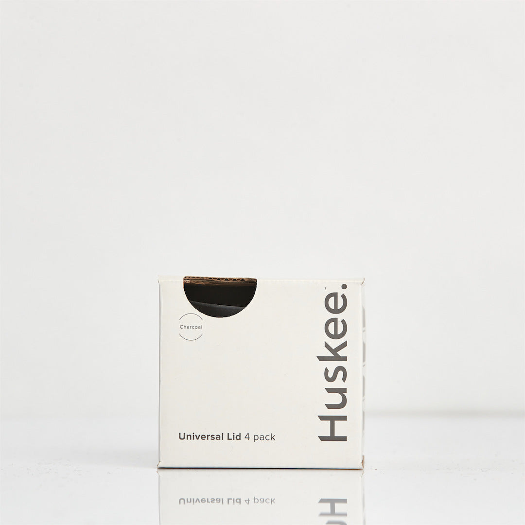 HuskeeCup - Universal Lid - 4 Pack - Charcoal