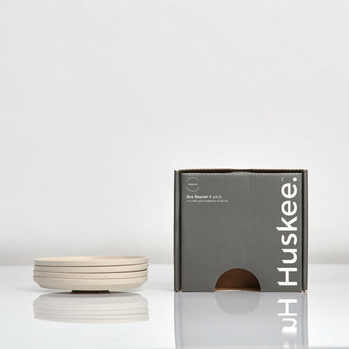 HuskeeCup Saucer - 3oz/9cl  - 4 Pack - Natural
