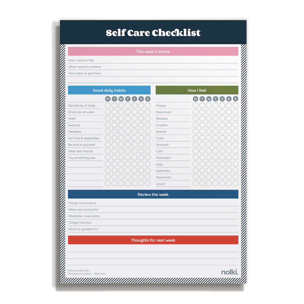 Self Care Checklist - 100 pages