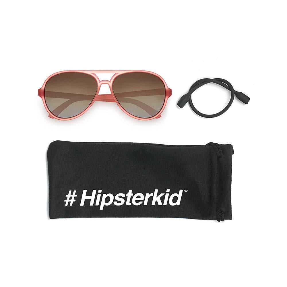 Hipsterkid Golds Aviator Kids Sunglasses - Rosé (3-6 years)