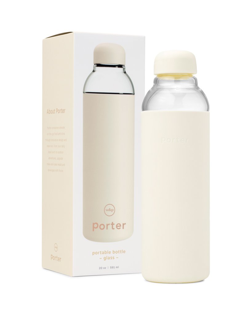 Porter - Water Bottle Glass - Cream