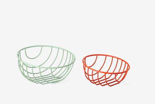 Outline Basket - Set of 2 - Green/Red